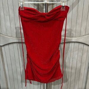 SHEIN Red Mini Dress with Bow Detail